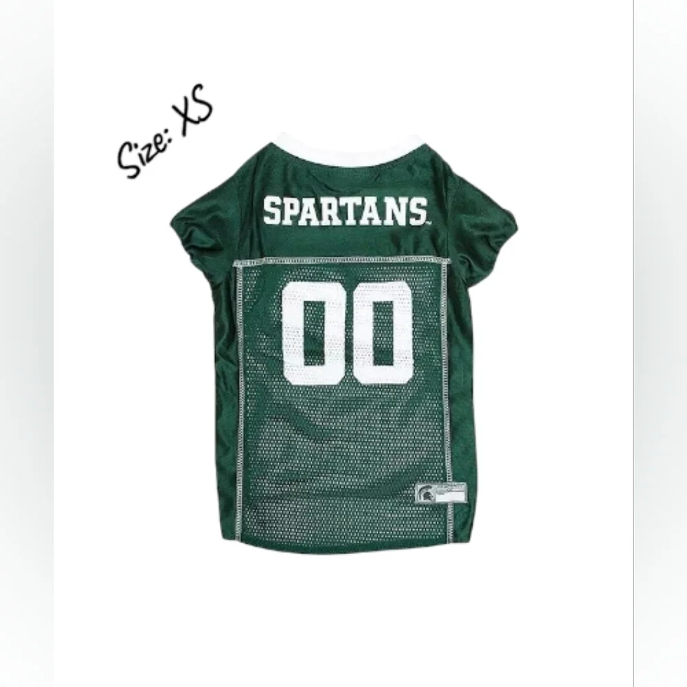 Pets First NCAA Michigan State Spartans Mesh Pet Football Jersey Size XS